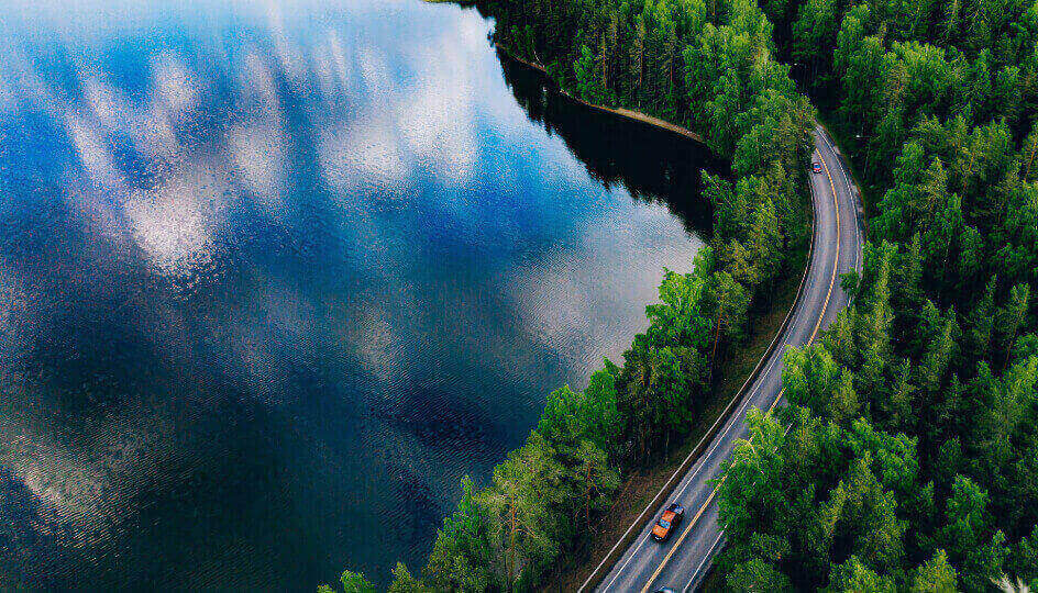 tmf group road between green forest lake
