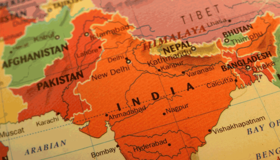 Colorful India map